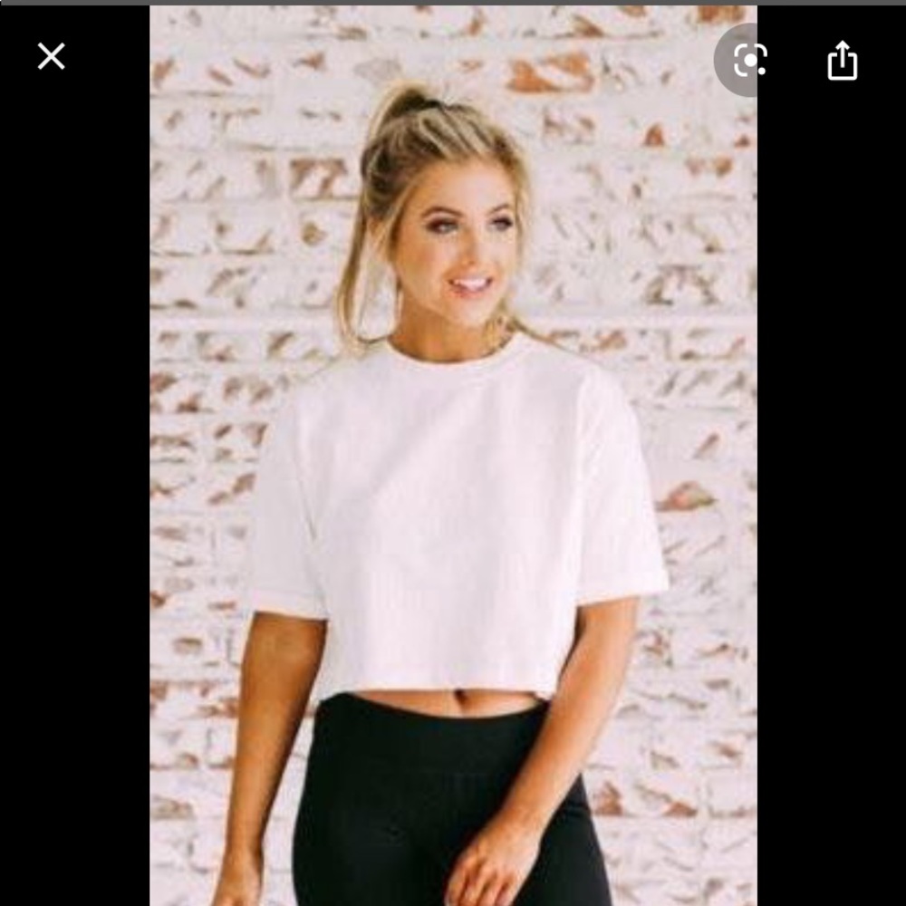 These Three Boutique White Boxy Tee